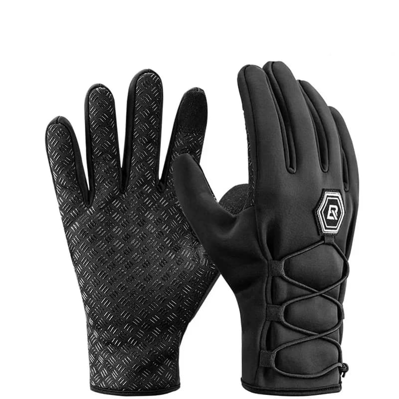 Guanti da ciclismo termici in pile antivento con compatibilità touch screen