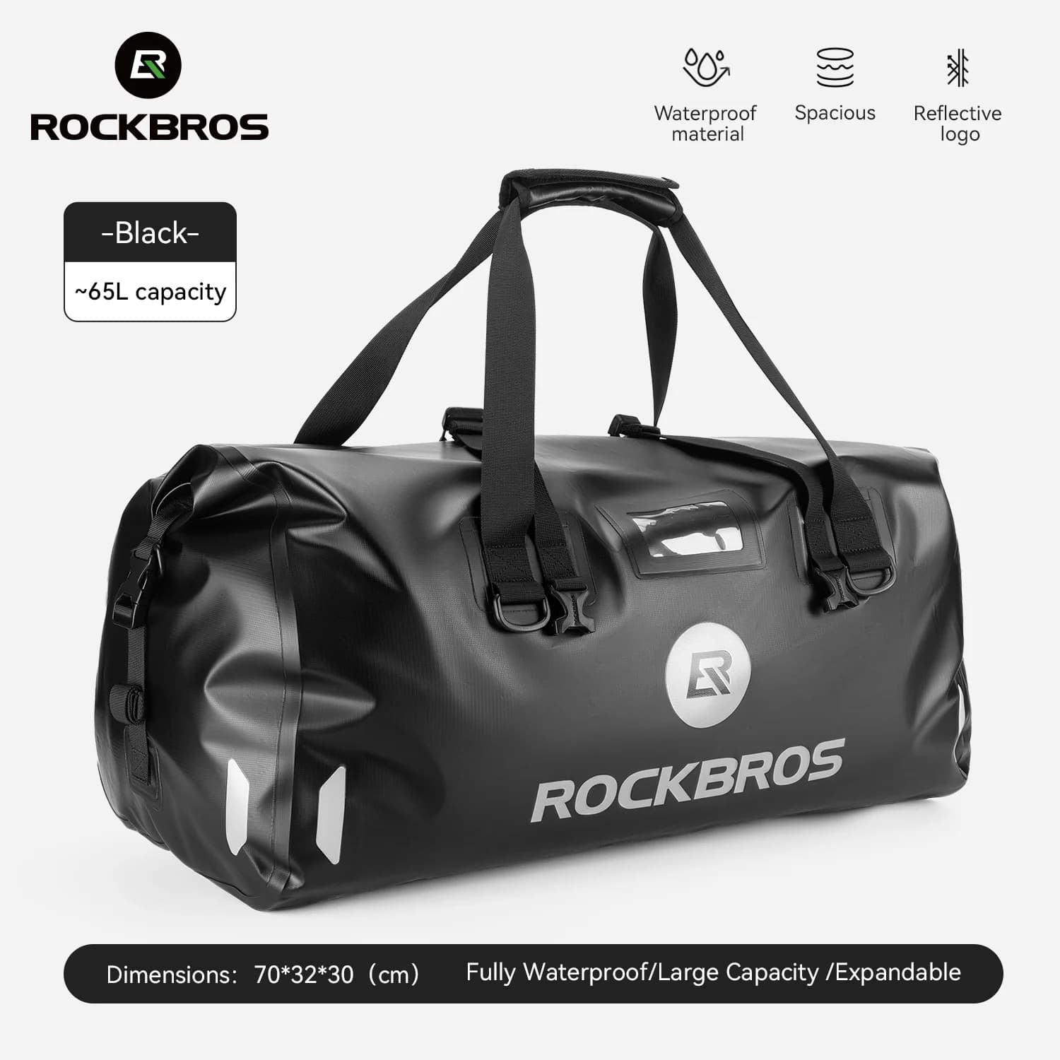 Borsa posteriore per moto completamente impermeabile 40L/65L