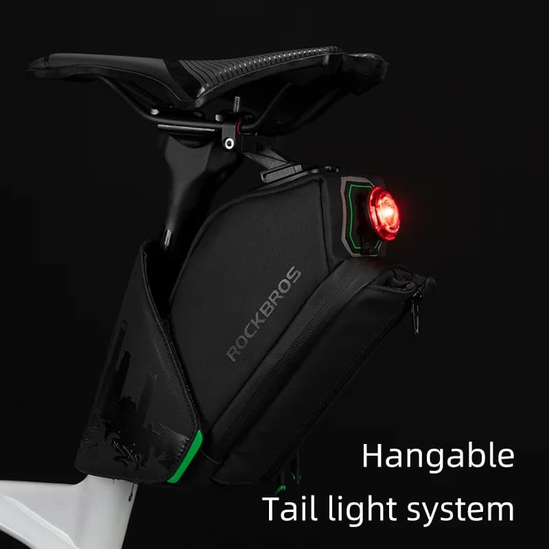 Borsa da sella posteriore per bicicletta impermeabile grande capacità 1,5L