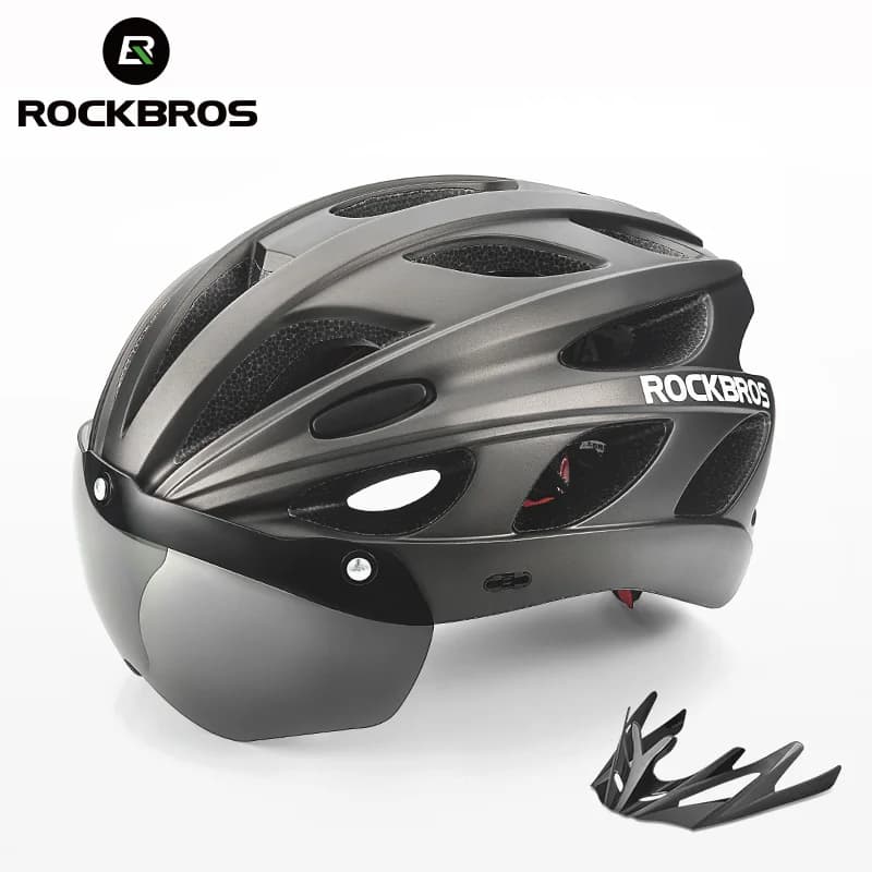 Casco da ciclismo in EPS ultraleggero regolabile con visiera
