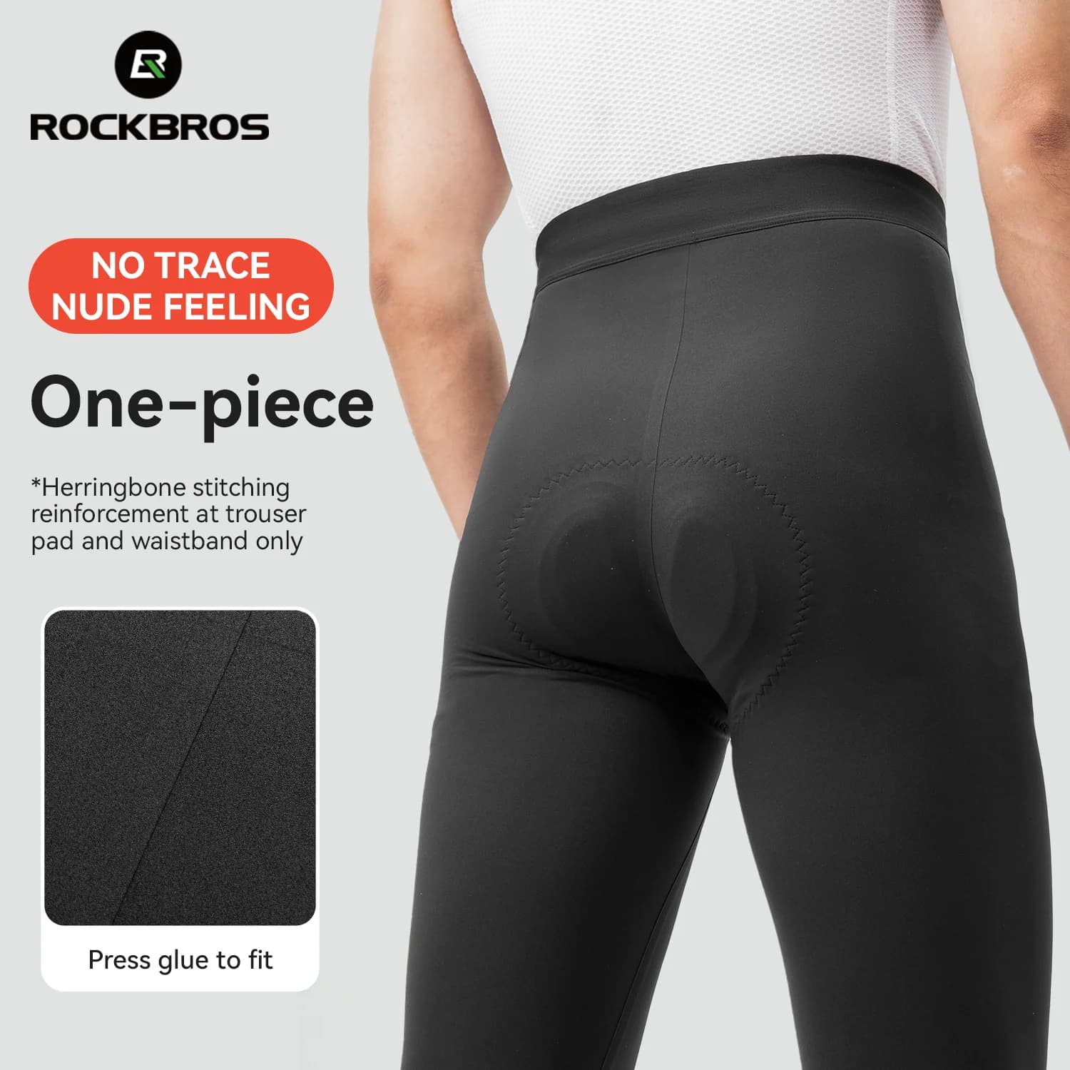 Pantaloni lunghi da ciclismo imbottiti leggeri ed elastici da uomo
