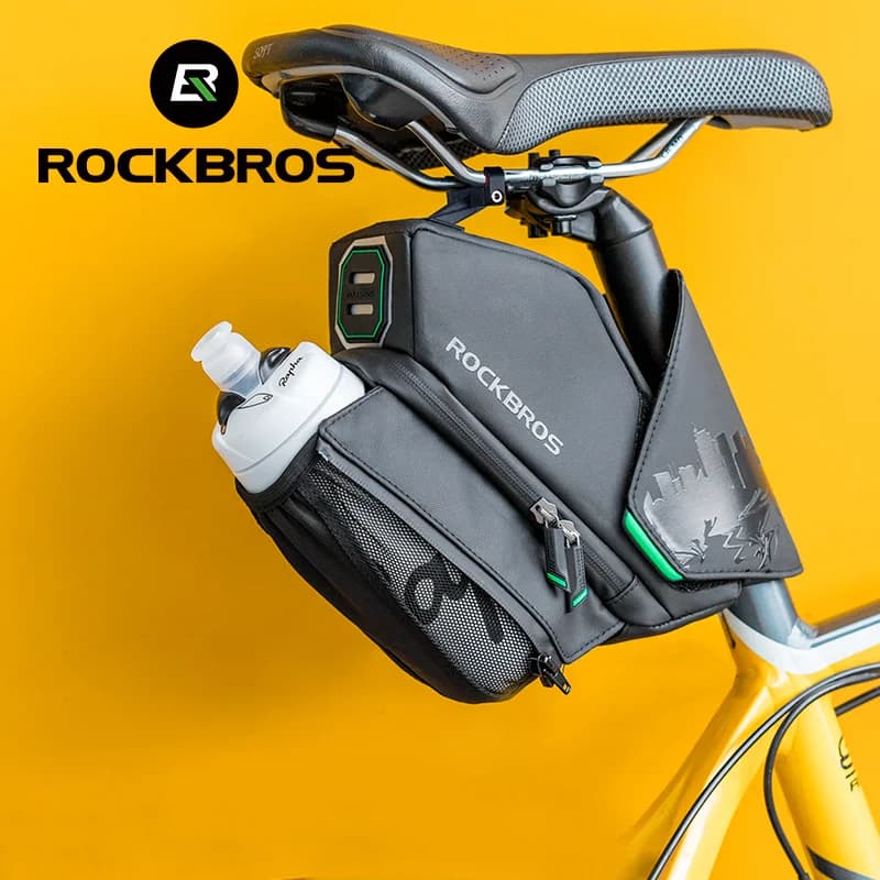 Borsa da sella posteriore per bicicletta impermeabile grande capacità 1,5L
