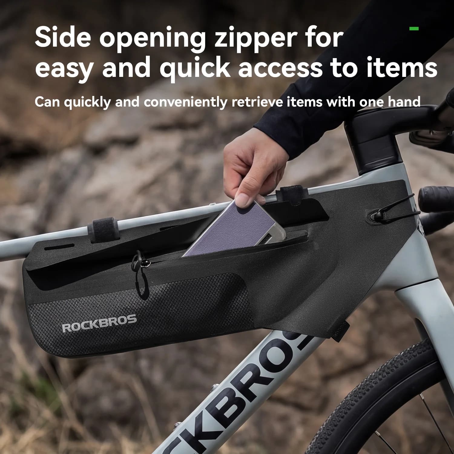 Borsa Telaio Bici Impermeabile Senza Cuciture 2,4L