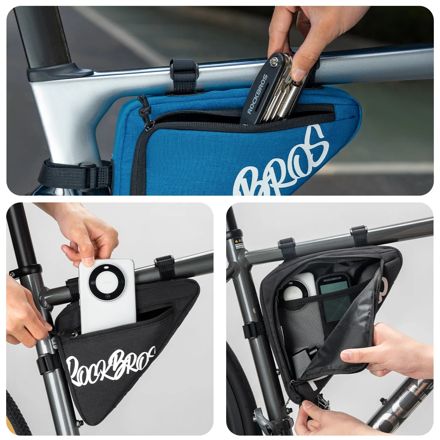 Borsa Portaoggetti Triangolo Telaio Bici