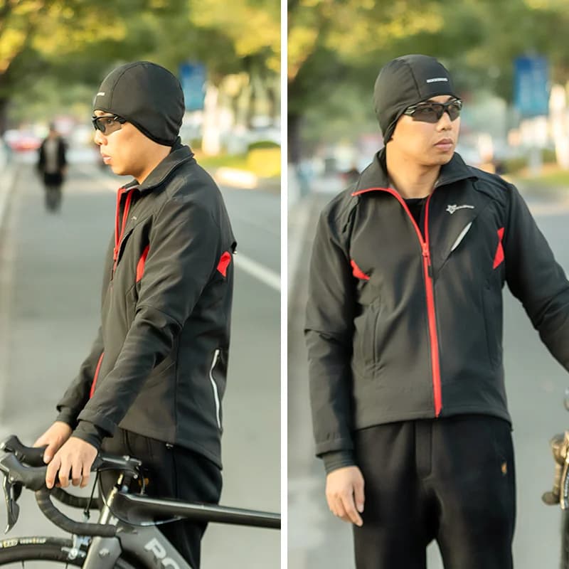 Cappello da ciclismo termico antivento in pile