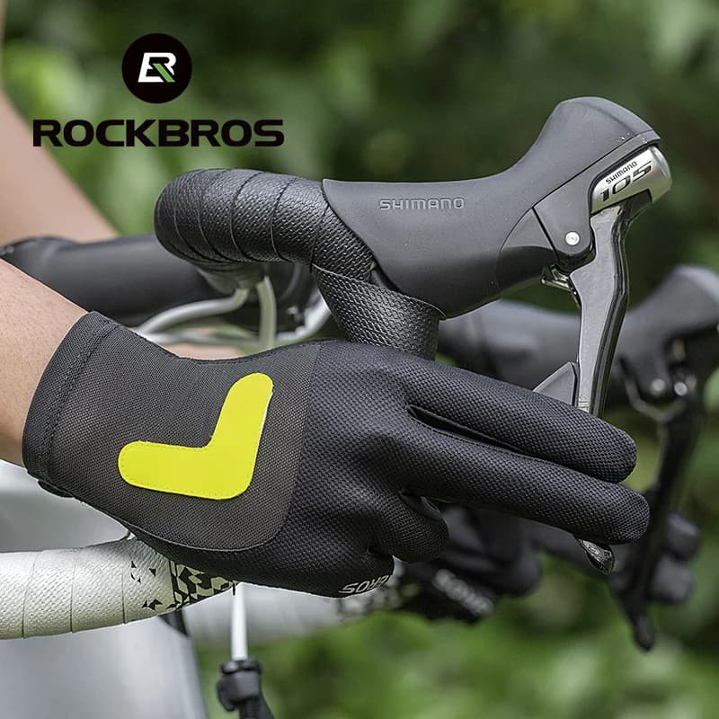 Guanti da ciclismo full finger traspiranti rifrangenti