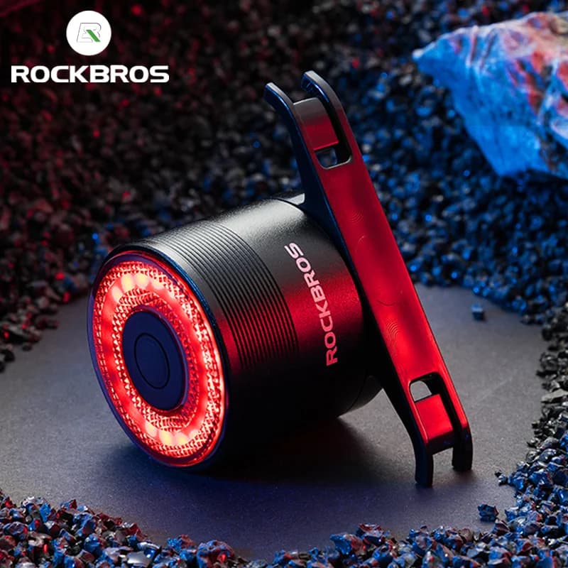 Luce Posteriore USB Impermeabile per Bicicletta con Sensore di Frenata Smart
