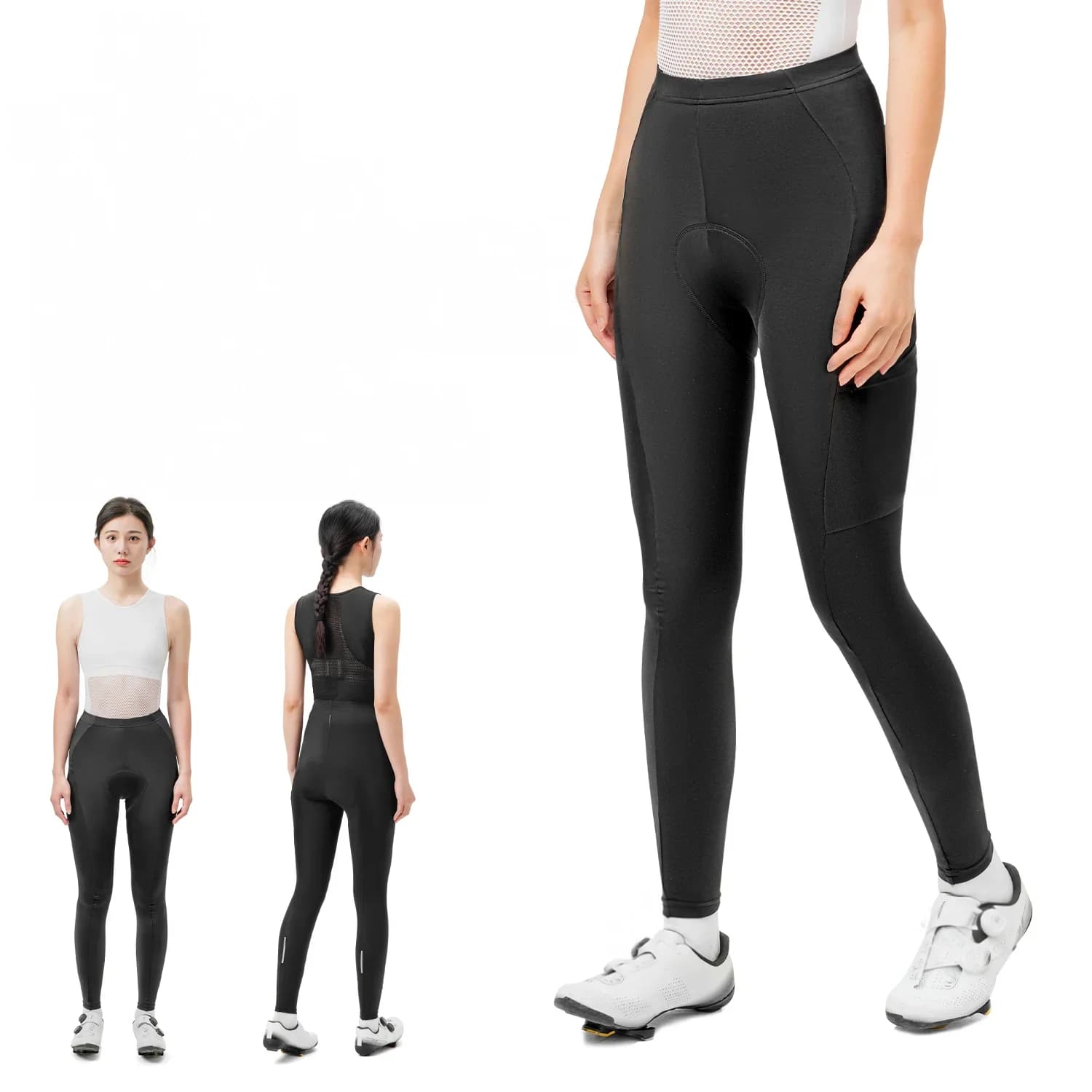 Pantaloni ciclistici da donna con cuscinetto 3D ad asciugatura rapida