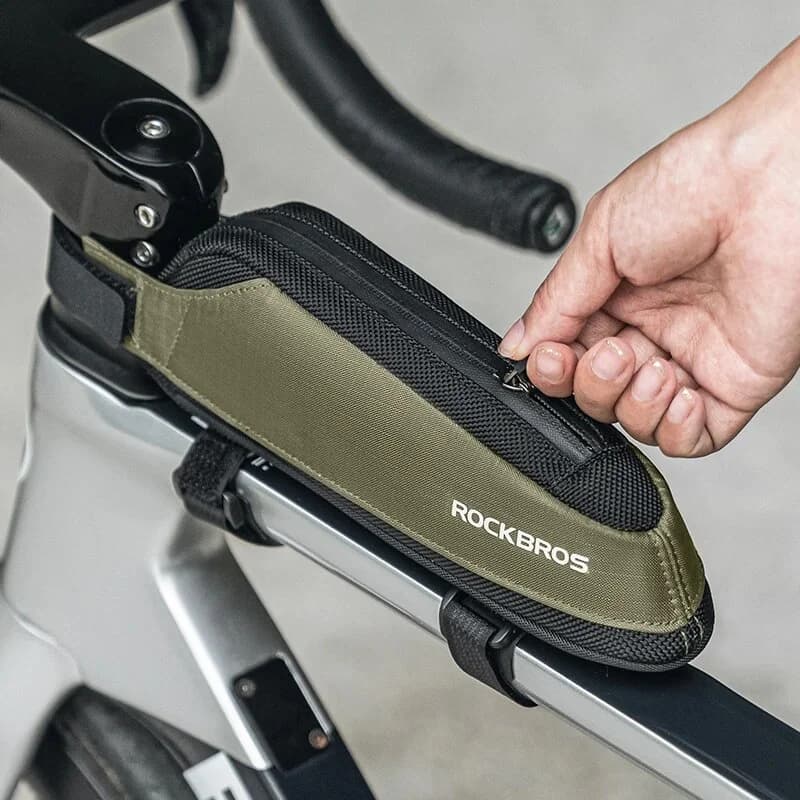 Borsa portaoggetti rifrangente per bici da tubo superiore e inferiore