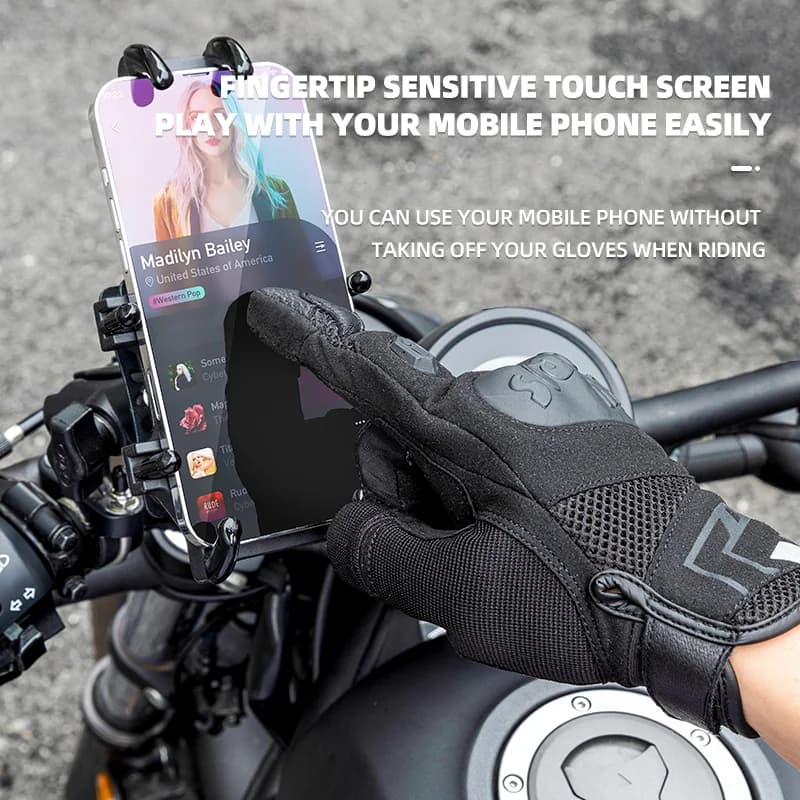 Guanti da moto traspiranti con touchscreen per tutte le stagioni