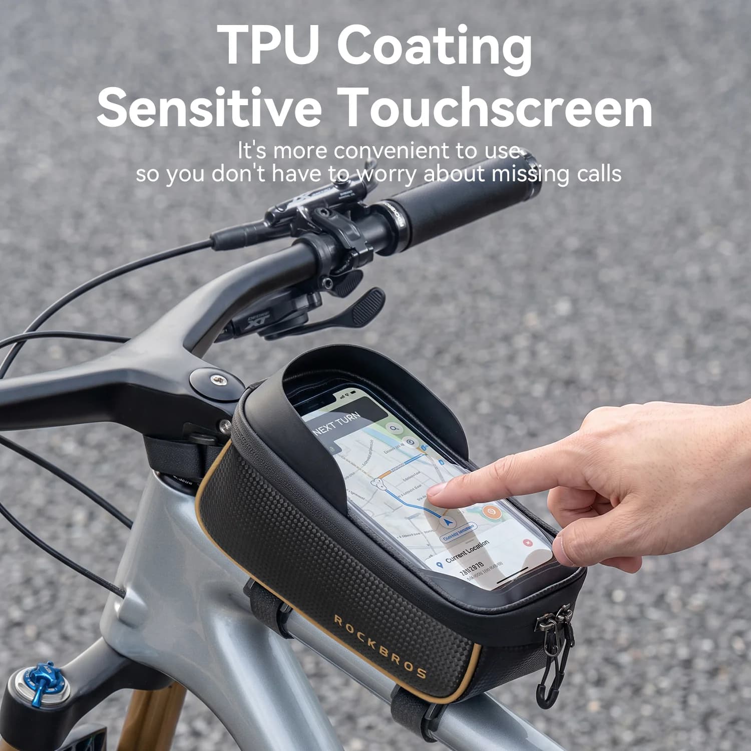Borsa da telaio per tubo superiore in PU EVA resistente con finestra touch screen