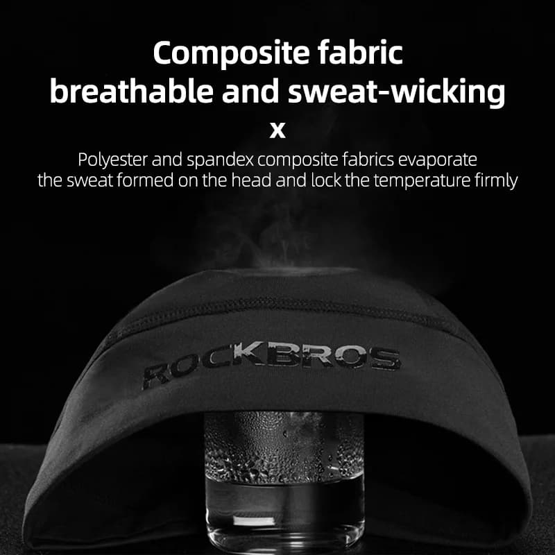 Cappello da ciclismo invernale antivento in pile termico