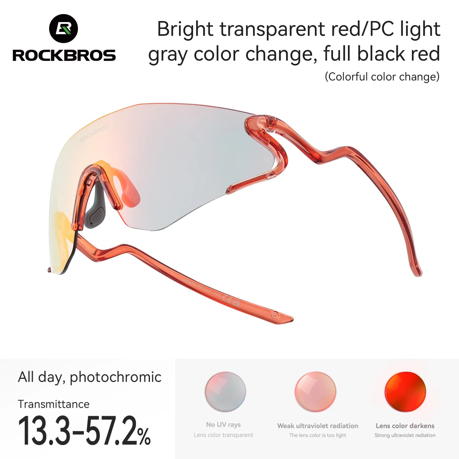 Occhiali da sole ciclistici fotocromatici antivento UV400