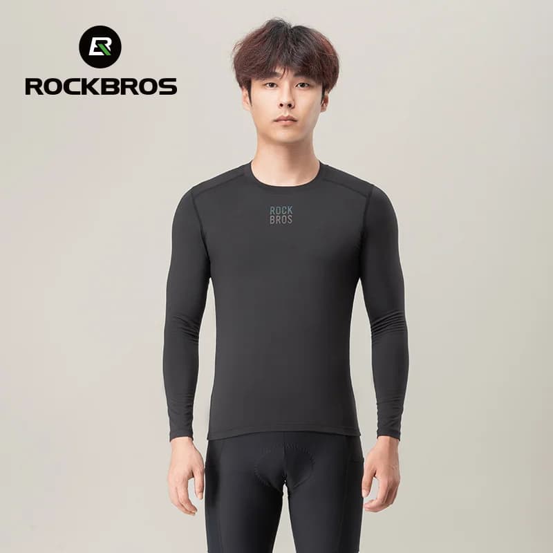 Maglia intima termica in pile a maniche lunghe per ciclismo invernale