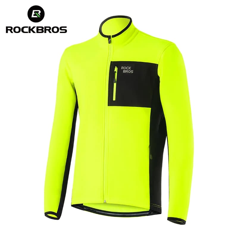 Giacca da Ciclismo Invernale Uomo Antivento in Pile Caldo
