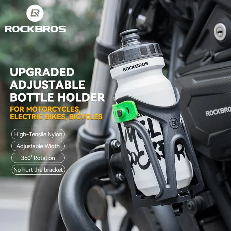 Portaborraccia regolabile a rotazione 360° per moto