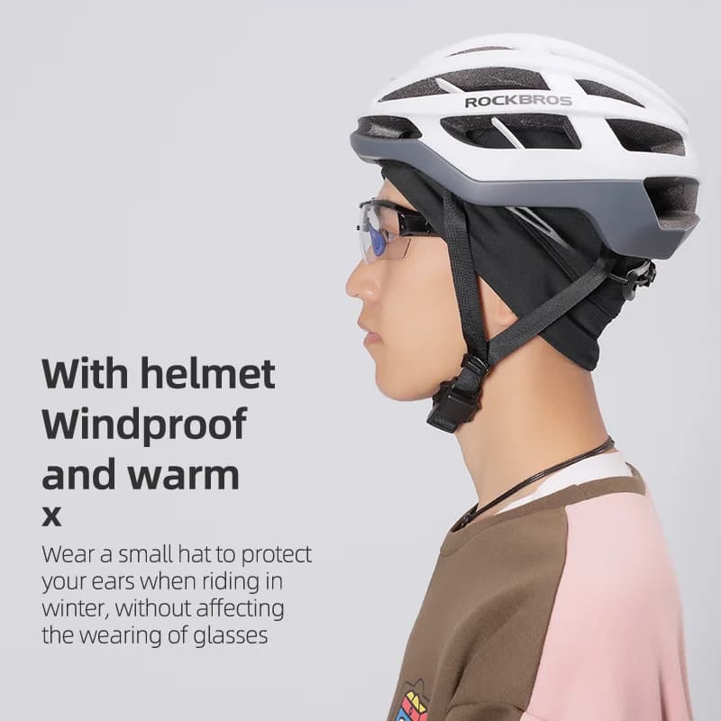 Cappello da ciclismo invernale antivento in pile termico