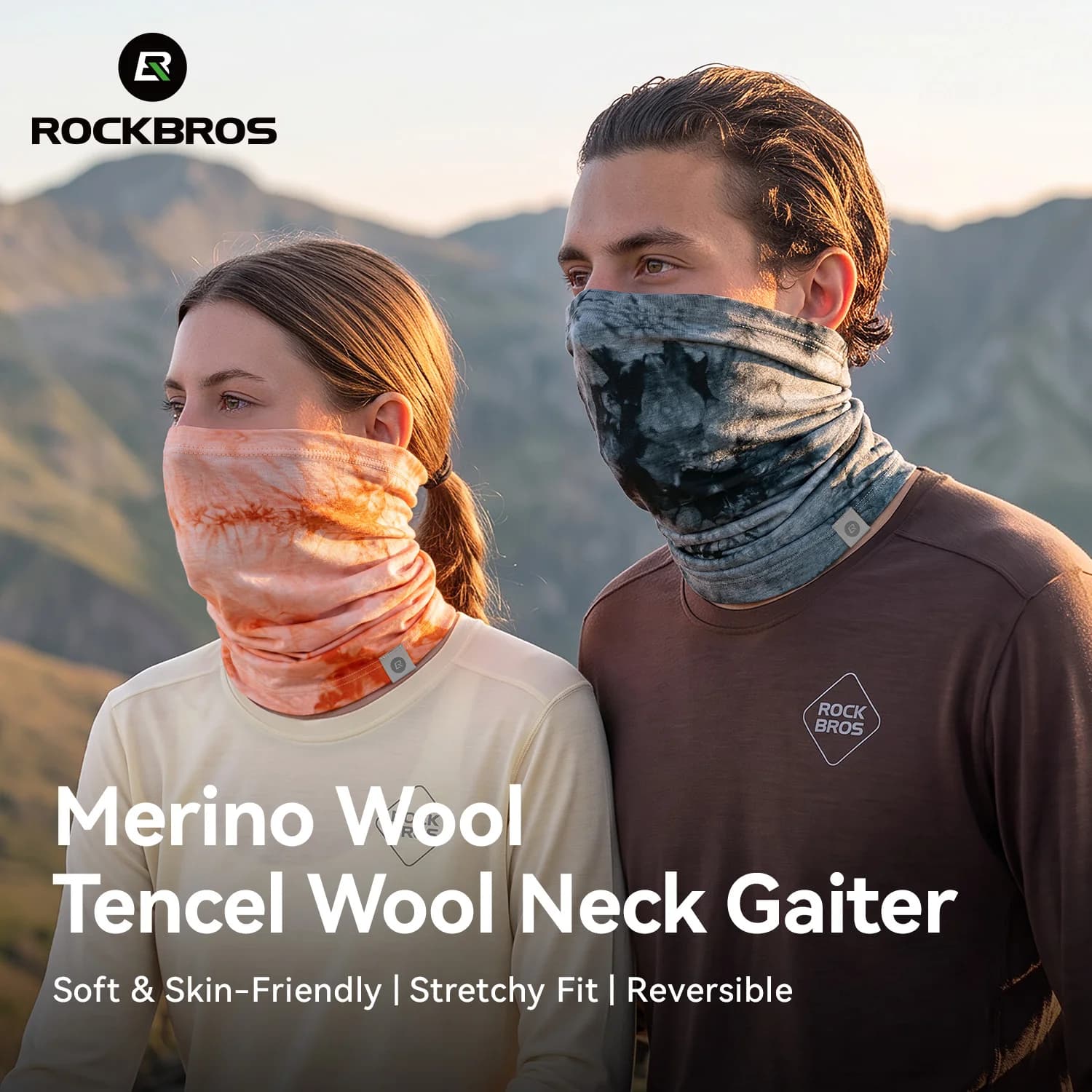 Maschera termica antivento da ciclismo invernale in Tencel e lana