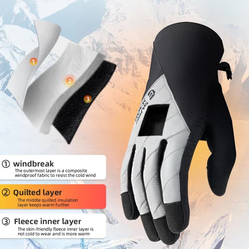Guanti termici da ciclismo invernali compatibili con touchscreen