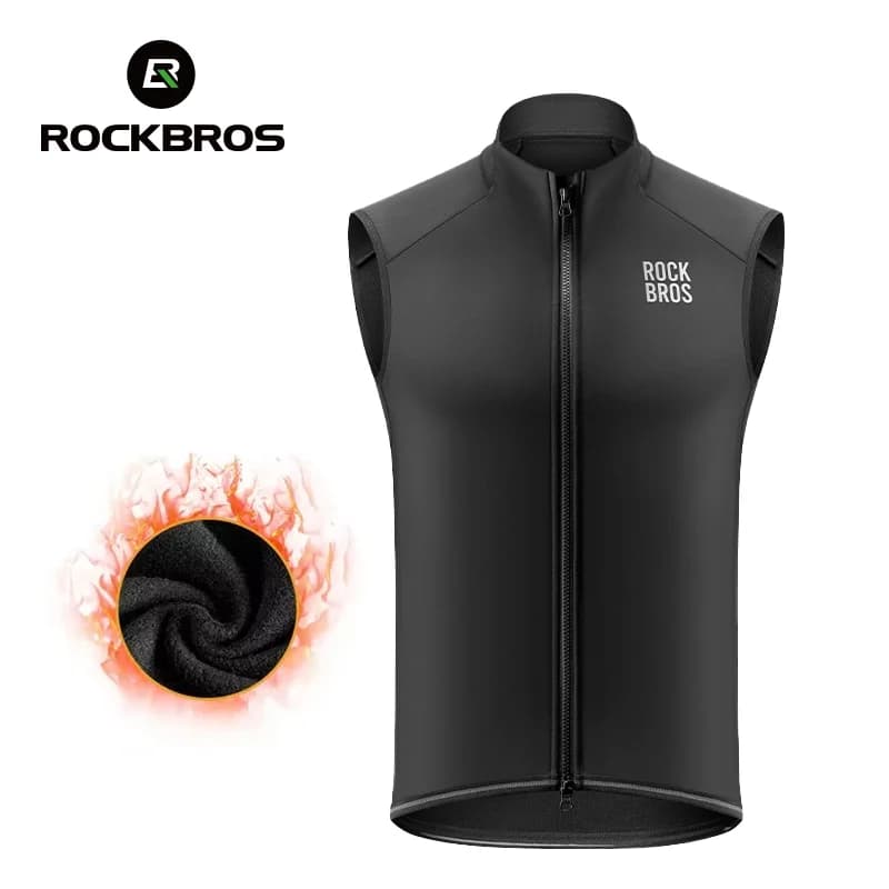 Gilet da ciclismo antivento in pile per inverno