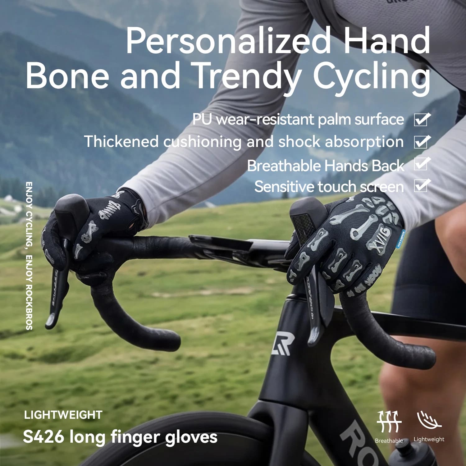 Guanti da Ciclismo Traspiranti Antishock con Funzione Touchscreen - Primavera/Estate