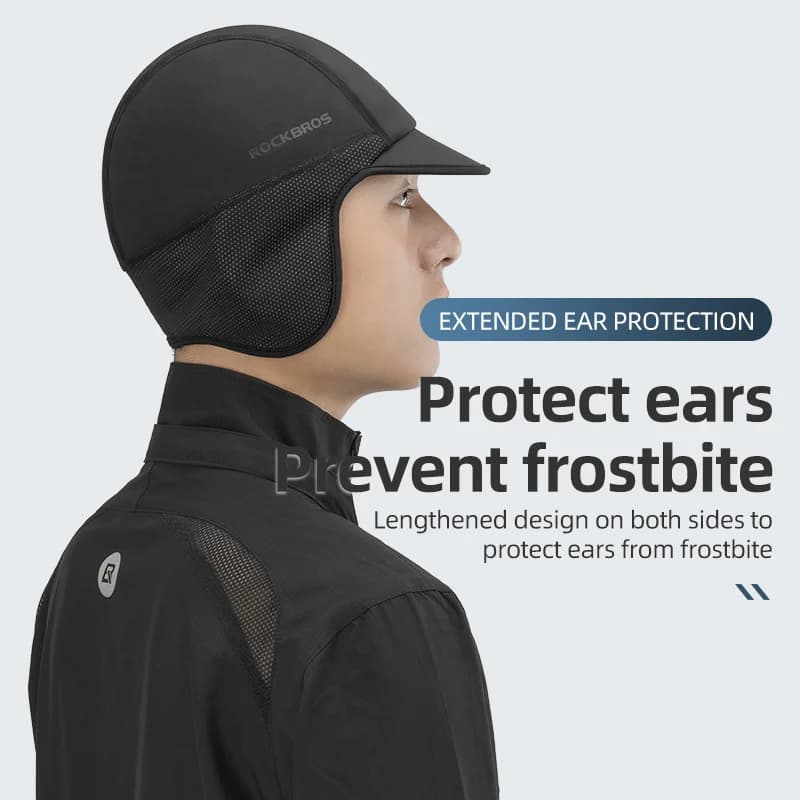 Cappello termico antivento per ciclismo e sci invernale