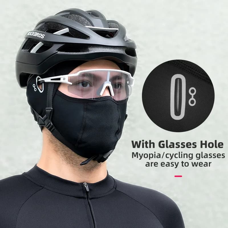 Cappellino ciclistico intero viso traspirante in seta ghiaccio