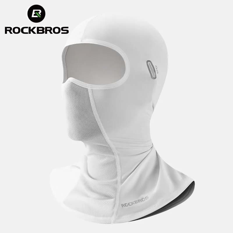 Maschera facciale traspirante in seta glaciale con protezione solare