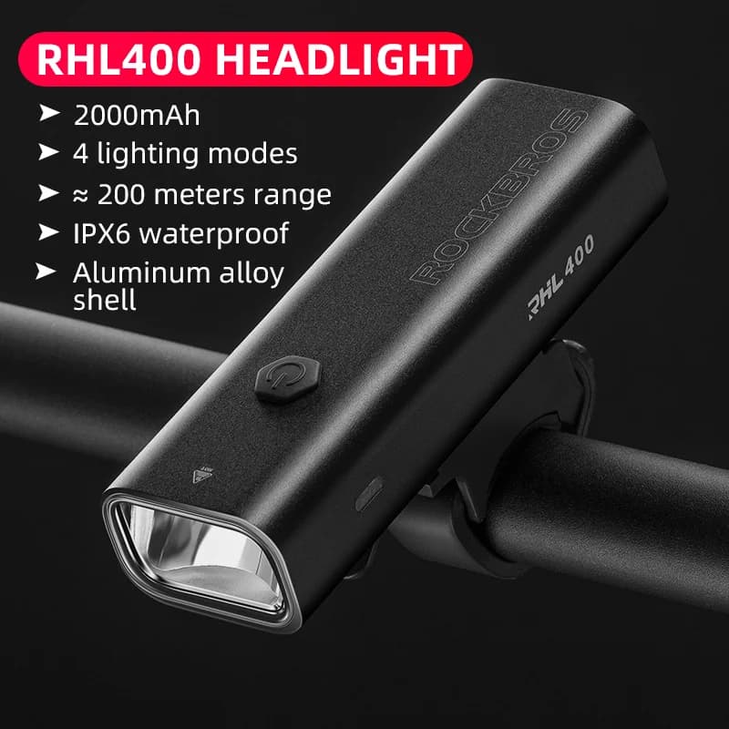Luce LED per bici ricaricabile Type-C 200LM-400LM