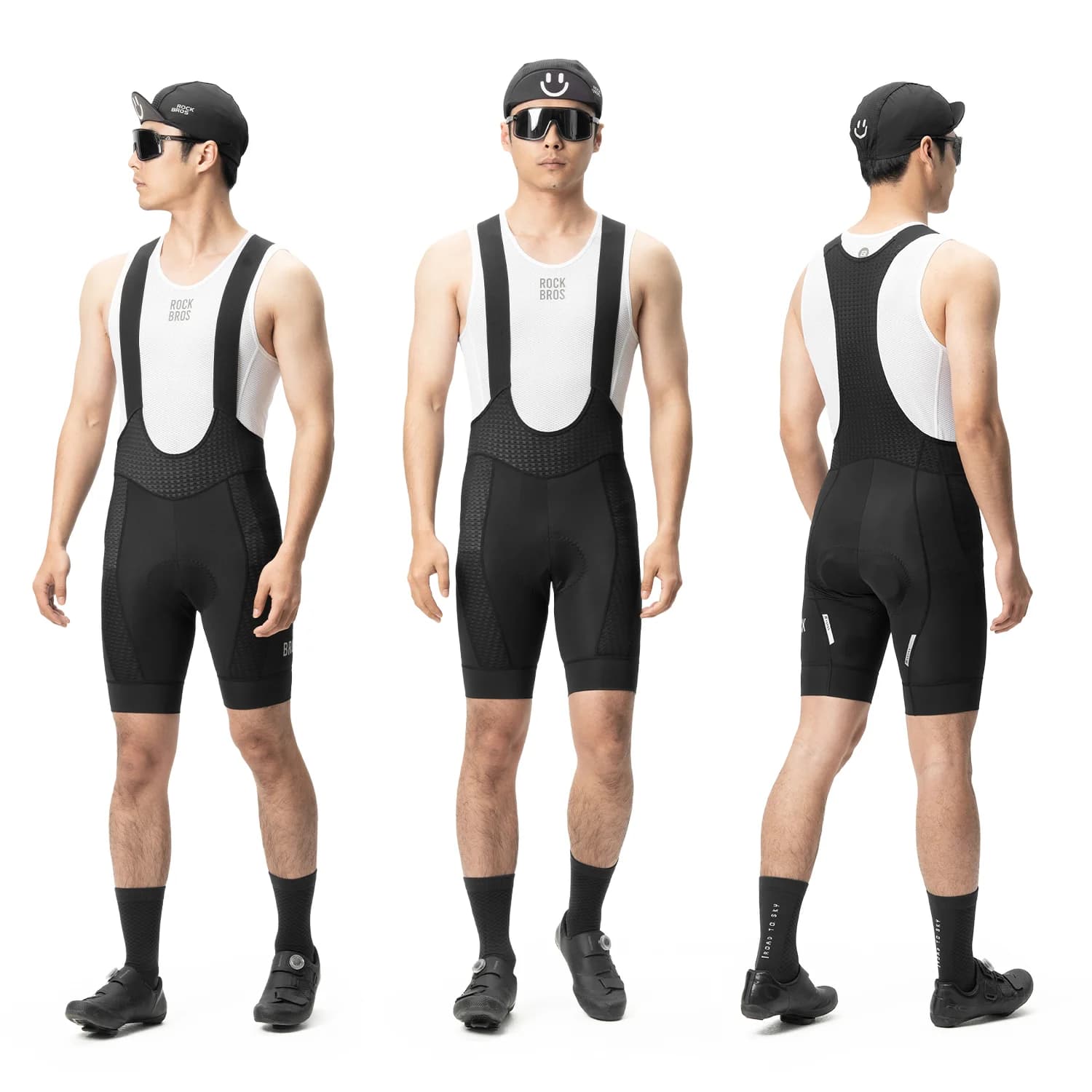 Pantaloni con Bretelle da Ciclismo Leggeri Imbottiti Estivi